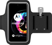 Arara Armband Geschikt voor Motorola Edge 20 Lite sportarmband - hardloopband - Sportband hoesje - zwart