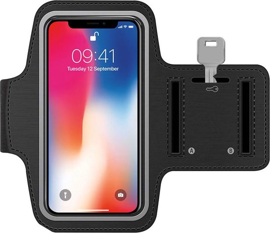 Arara Armband Geschikt voor iPhone X sportarmband - hardloopband - Sportband hoesje - zwart