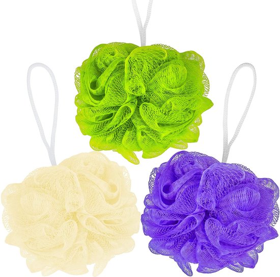 Borvat® | 3XDouchespons - Badspons - Puff Sponzen - Netspons - Spons ...