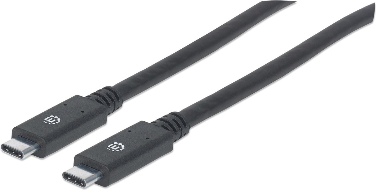 Manhattan 354905 USB-kabel USB 3.2 Gen1 USB-C stekker 2.00 m Zwart