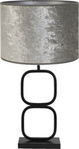 Light & Living Tafellamp Lutika/Chelsea - Zwart/Zilver - Ø30x67cm -