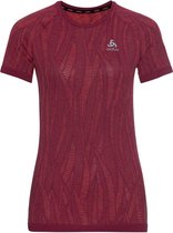 Odlo Blackcomb Light Eco T-Shirt Dames - thermoshirts - donkerroze - Vrouwen