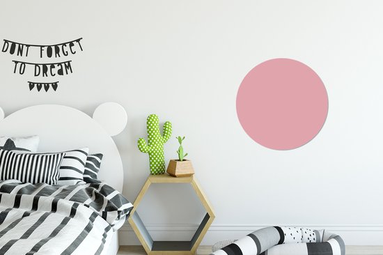 Wall Circle - Wallpaper Circle - Rose - Uni - Intérieur - Décoration Murale Ronde - Autocollants - Sticker Muursticker - 30x30 cm - Chambre