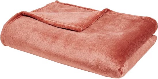 MYC Home Linens - Liso - Hoogwaardige LUXE zijdezachte plaid - Terracotta - 150x200cm