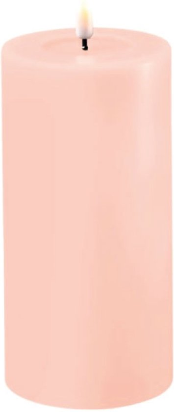 Luxe LED kaars - Light Pink LED Candle D7,5 x 15 cm - net een echte kaars! Deluxe Homeart