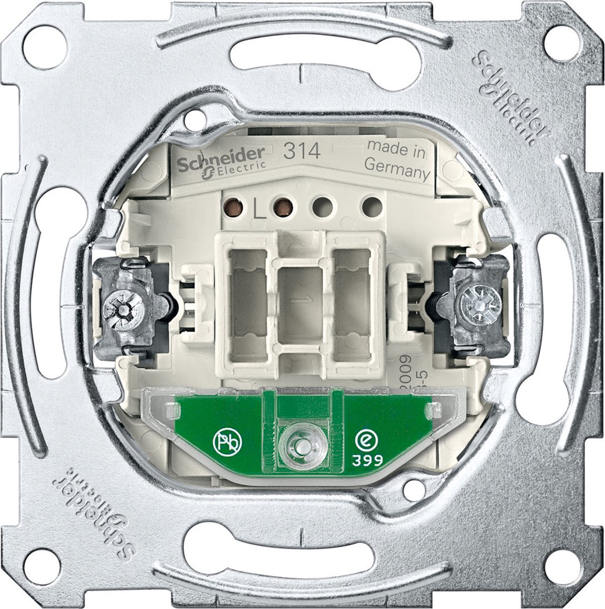 Sokkel - Wisselschakelaar met Oriëntatieverlichting - Merten - Schneider Electric - MTN3136-0000