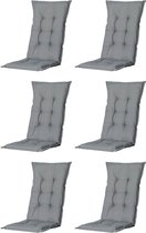 Madison - Coussin de jardin - Universel - Dossier bas - 6 pcs. - Basic Grey - 105x50cm - Grijs - Coussins pour chaise de Coussins de chaise de jardin - Fauteuil inclinable