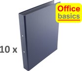 10 x Ringmap Office Basics A4 2-rings O-mech 25mm PP blauw