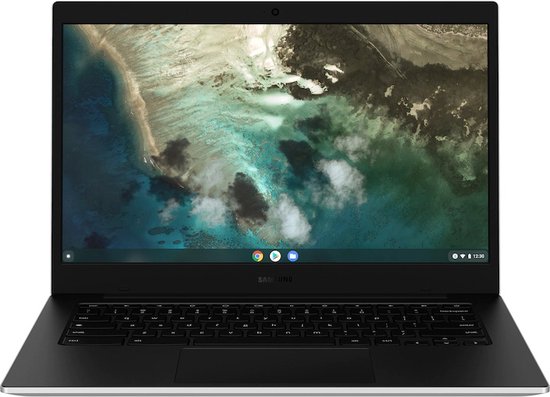 Samsung Chromebook Galaxy Go Intel® Celeron® N N4500 35,6 cm (14") HD 4 GB LPDDR4x-SDRAM 64 GB eMMC Wi-Fi 6 (802.11ax) ChromeOS Belgisch Zilver - Samsung - Hoofdafbeelding