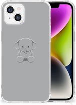 Telefoonhoesje Geschikt voor iPhone 14 TPU Case met transparante rand Baby Olifant