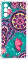 Smartphone hoesje Samsung Galaxy M13 4G | M23 Silicone Hoesje met transparante rand Cirkels en Vlinders