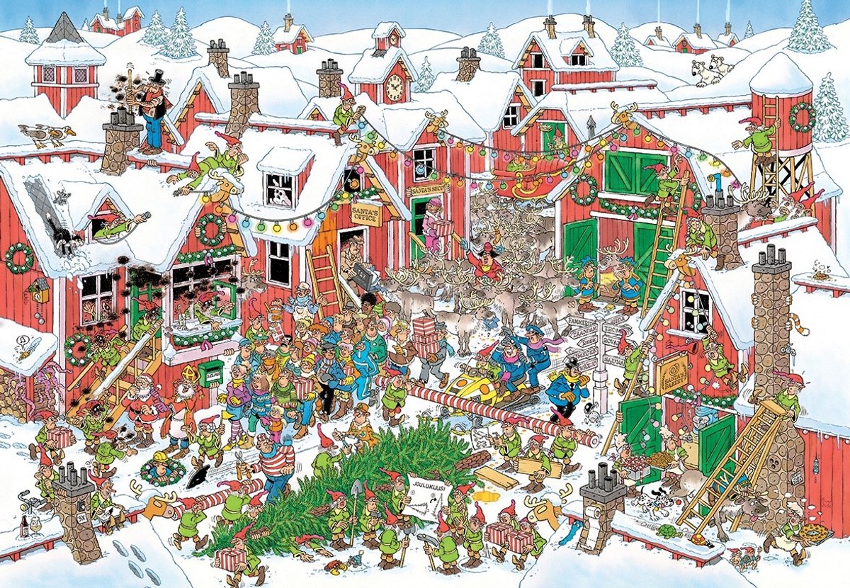 Jan van Haasteren - Het dorp van de Kerstman - 5000 stukjes - Legpuzzel — afbeelding 5