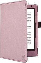 Hoes geschikt voor Kobo Aura H2O Edition 2 - Book Case Premium Sleep Cover Leer Hoesje met Auto/Wake Functie - Roze