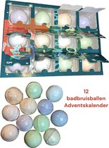 Spa adventskalender bruisballen voor bad 12 stuks met heerlijke geuren