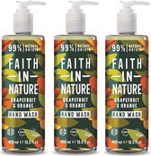 FAITH IN NATURE - Hand Wash Grapefruit & Orange - 3 Pak
