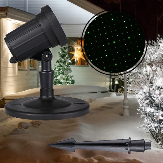 Deuba Projecteur lumineux LED Lampe de projection Projecteur de lumière  Intérieur Extérieur - Motifs hiver Noël fêtes