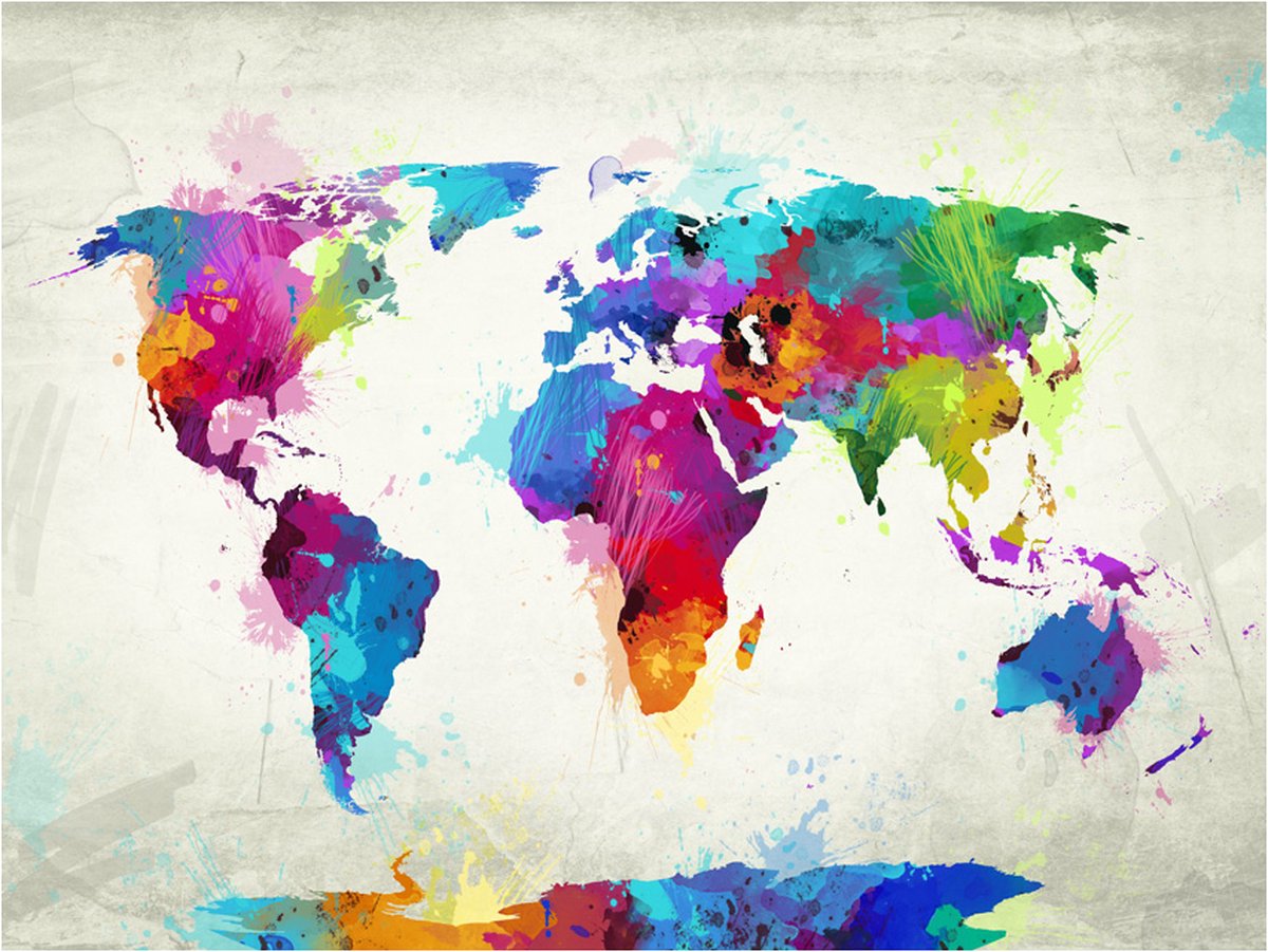 Fotobehang - The map of happiness.