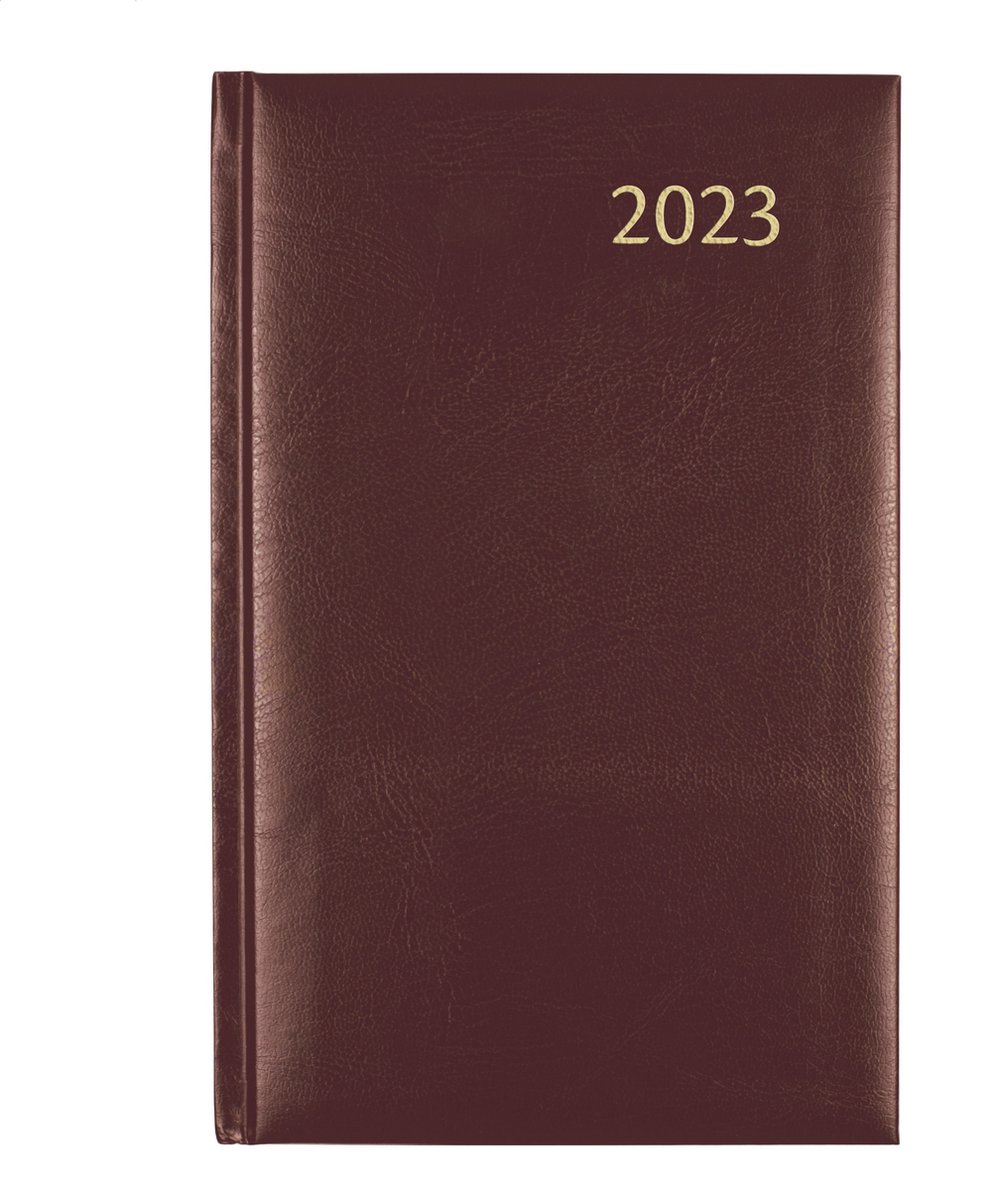 Bureau Agenda 2023 Parijs - ca. A4 (21x27cm) - 1 week over 2 pagina's - omslag rood