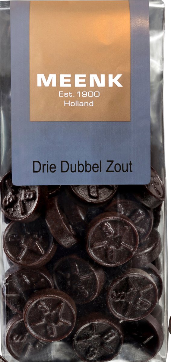 Meenk Drie Dubbel Zoute Drop 180GR 7 x 180GR Voordeelverpakking bol