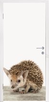 Deursticker slaapkamer - Wanddecoratie meisjeskamer - Egel - Dieren - Kinderen - Jongens - Meisjes - 75x205 cm - Deursticker jongens - Muurdecoratie
