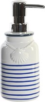 Articles - Pompe/distributeur de savon - Pierre artificielle - Wit/bleu - 7 x 18 cm