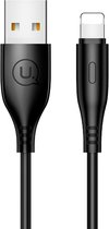 USAMS Laad en Data Kabel - USB-A naar Apple Lightning - Zwart