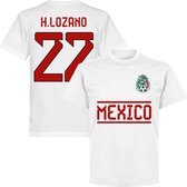Mexico H. Lozano 22 Team T-Shirt - Wit - XL