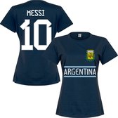Argentinië Messi 10 Dames Team T-Shirt - Navy - XXL - 16