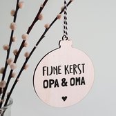Kerstbal - Opa & Oma - Hout