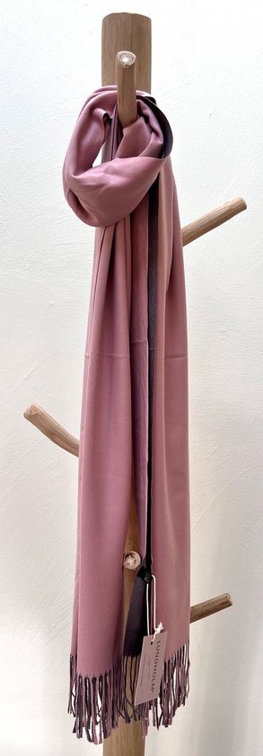 Lundholm Écharpe dames hiver xl - haute qualité avec cachemire - écharpe en cachemire vieux rose violet - cadeau pour petite amie | Design scandinave - Série Reykjavik