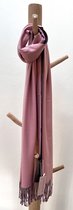 Lundholm Sjaal dames xl - hoogwaardige kwaliteit met kasjmier - cashmere sjaal oud roze paars - cadeau voor vriendin tip | Scandinavisch design - Reykjavik serie