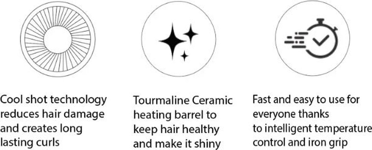 Parbella curling iron - cooling curls - cool shot technology - afbeelding 3