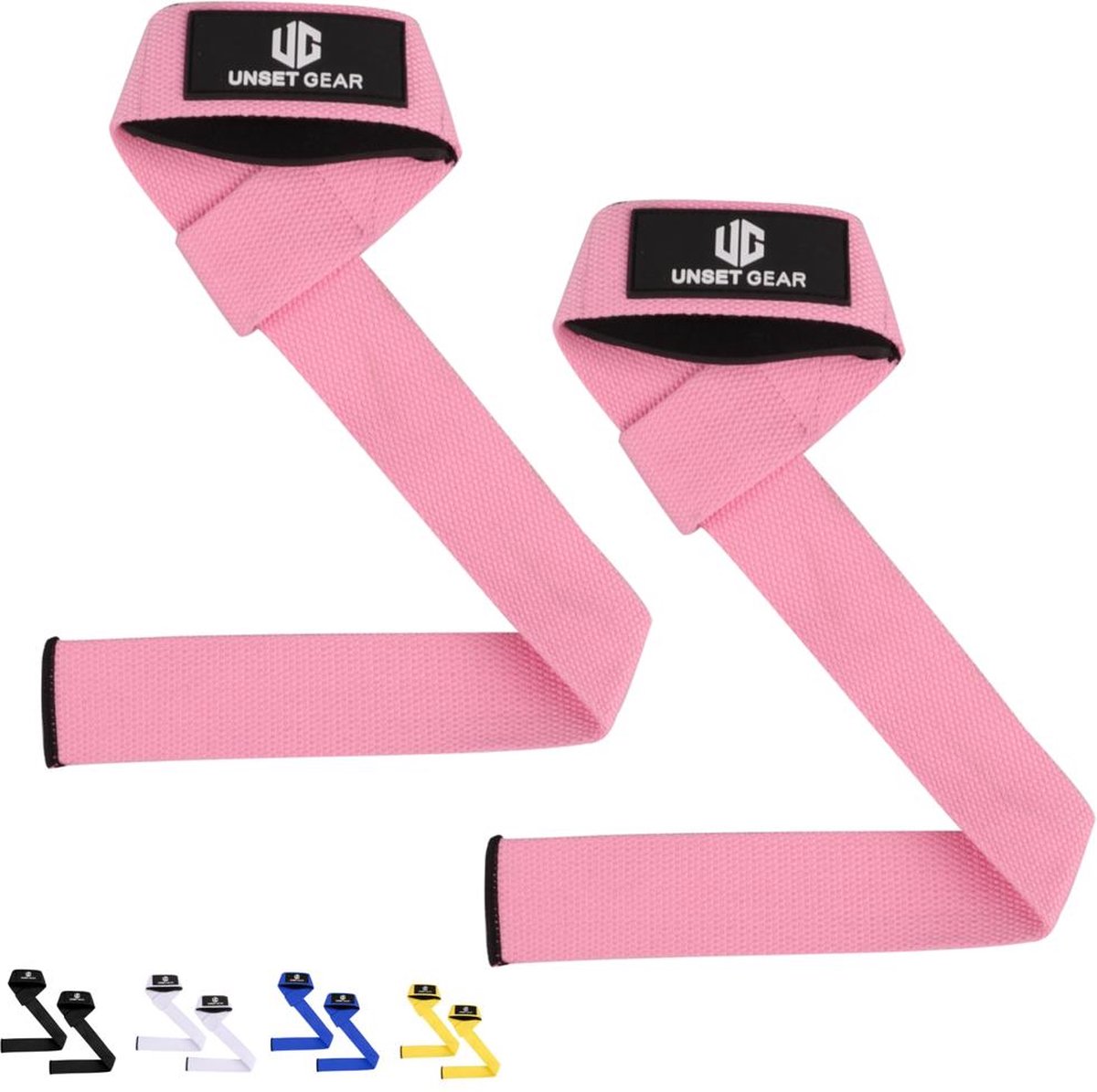 Unset Gear - Lifting straps - Roze - Fitness - Powerliften - Extra grip - Bodybuilding - hoogwaardige kwaliteit