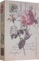 Securata Boek kluis met Sleutelslot - Roos - 15.5 x 24 x 5.5 cm - Kluis met sleutel - Verborgen Kluis in boek