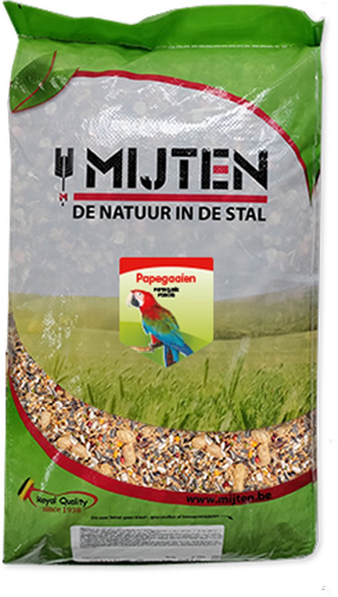 Mijten Papegaaienvoer Complete - Vogelvoer Grote Parkieten Papegaaien - Zadenmix Noten Fruit - Premium Kwaliteit - 15kg