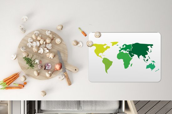 Set de Table - Wereldkaart - Simple - Vert - 45x30 cm - 6 pièces