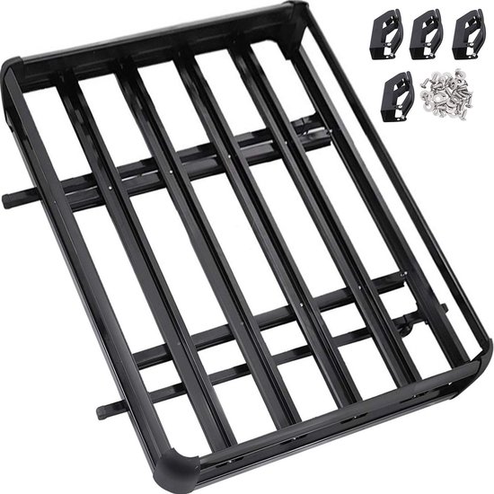 Barres De Toit Universelles Noires 160 Cm - Aluminium - Porte-Bagages Voiture - Support Vélo/Ski - Charge 150 Kg