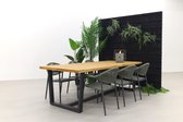 Comfort vert/ teak de Murano - 240x100 cm. - Ensemble de jardin 7 pièces