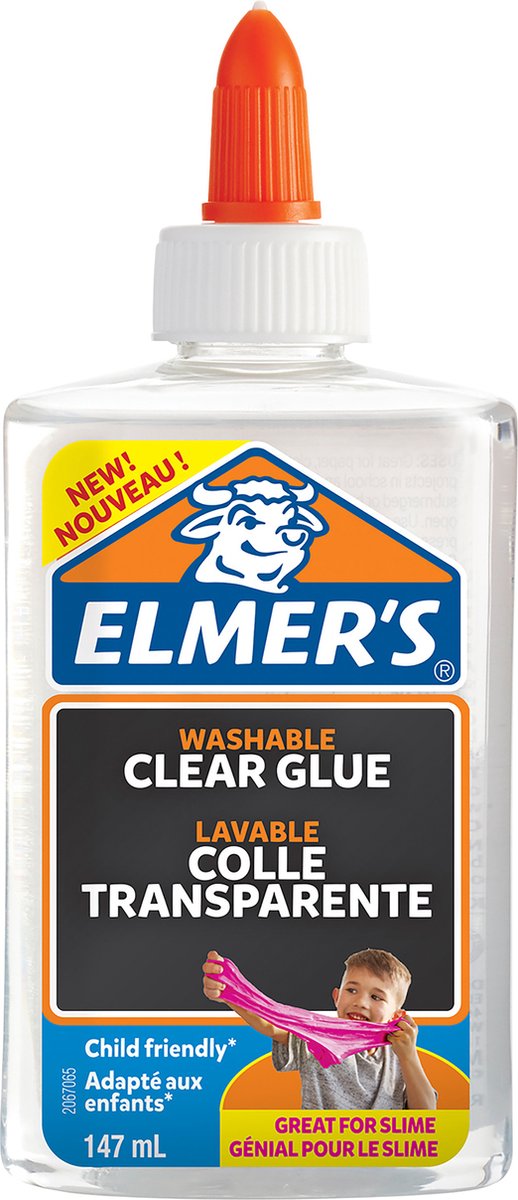 Kleurloze PVA-lijm van Elmer's | 147 ml | Uitwasbaar en kindvriendelijk | Geweldig voor het maken van slijm en om mee te knutselen