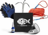 Magnetar 500 kg Vismagneet - Complete Magneetvissen Set - Enkelzijdige Neodymium Vis Magneet - 20m Magneetvis Touw - RVS Dreghaak