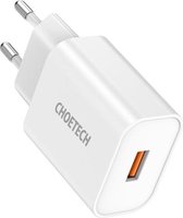 Choetech Snellader Adapter USB-A Poort 18W – Wit