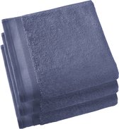 De Witte Lietaer Contessa - Handdoek - 50x100 cm - Set van 3 - Sapphire Blue