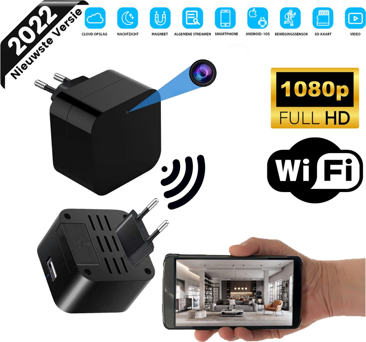 Spy Camera / Adapter - Beveiligingscamera Met Bewegingssensor ...