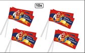 10x Waving flag Sinterklaas - Sint and Piet festival theme party espagne wave flag