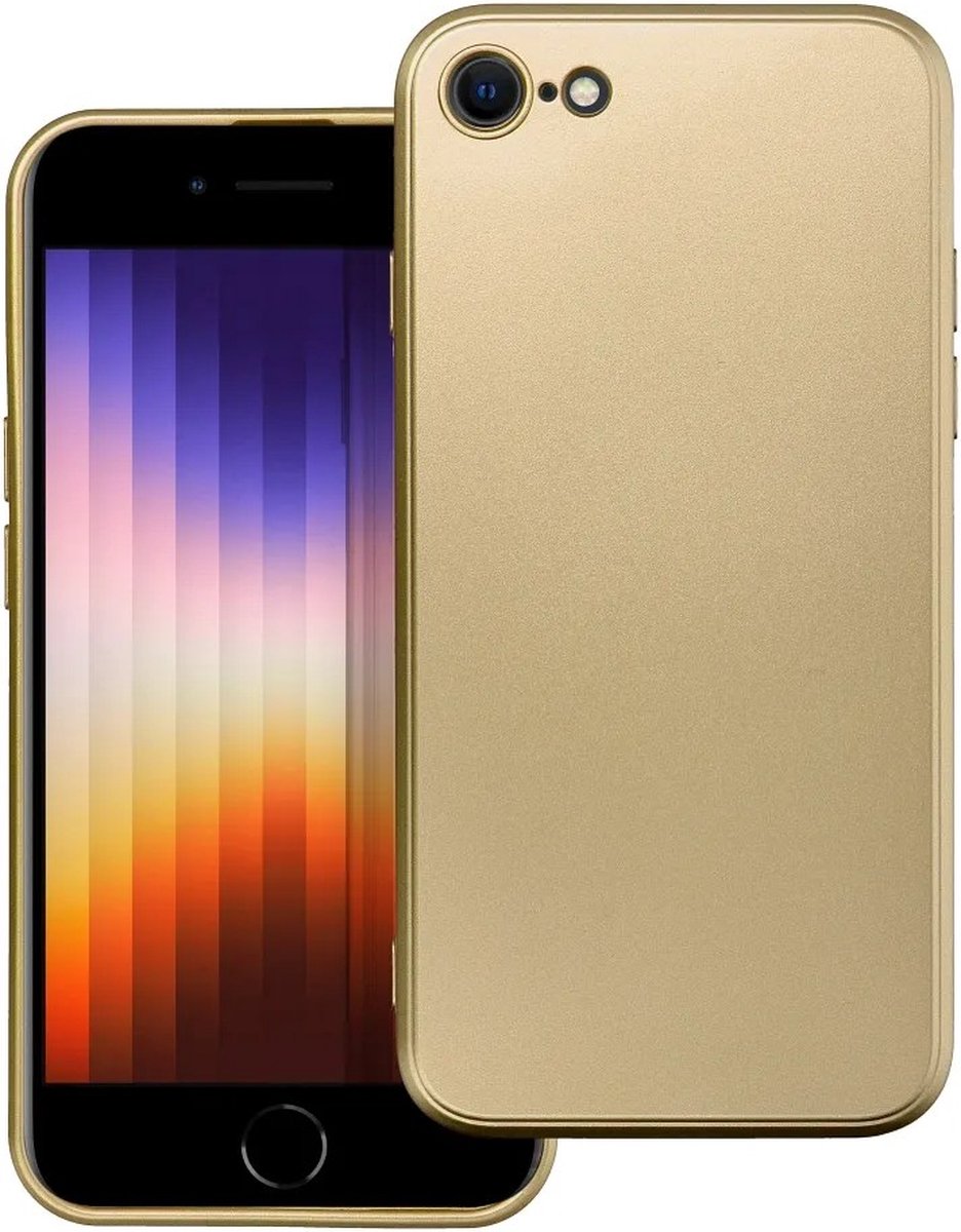 Metallic Back Cover hoesje iPhone SE (2022 / 2020) / 8 / 7 - Goud
