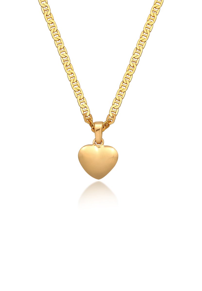 Elli - Halsketting - Dames Hart Hanger Liefde in 925 Sterling Zilver Verguld - Dames