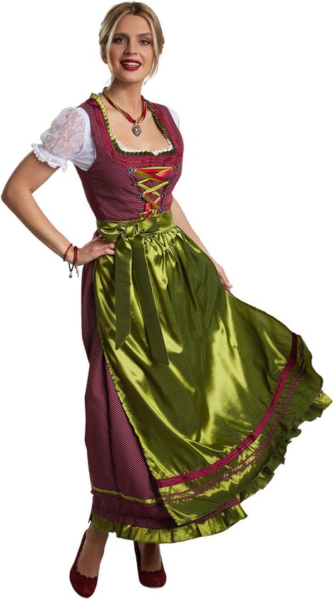 dressforfun - Maxi Dirndl Ruhpolding model 2 L - verkleedkleding kostuum halloween verkleden feestkleding carnavalskleding carnaval feestkledij partykleding - 304652