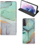 Bookcase voor Geschikt voor Samsung Galaxy S21 Plus Watercolor Mix