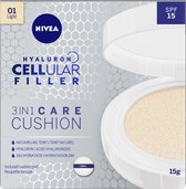 NIVEA Hyaluronzuur Cellular Filler 3in1 Care Cushion Light - Foundation - SPF 15 - Met hyaluronzuur en collageen - 15 gr
