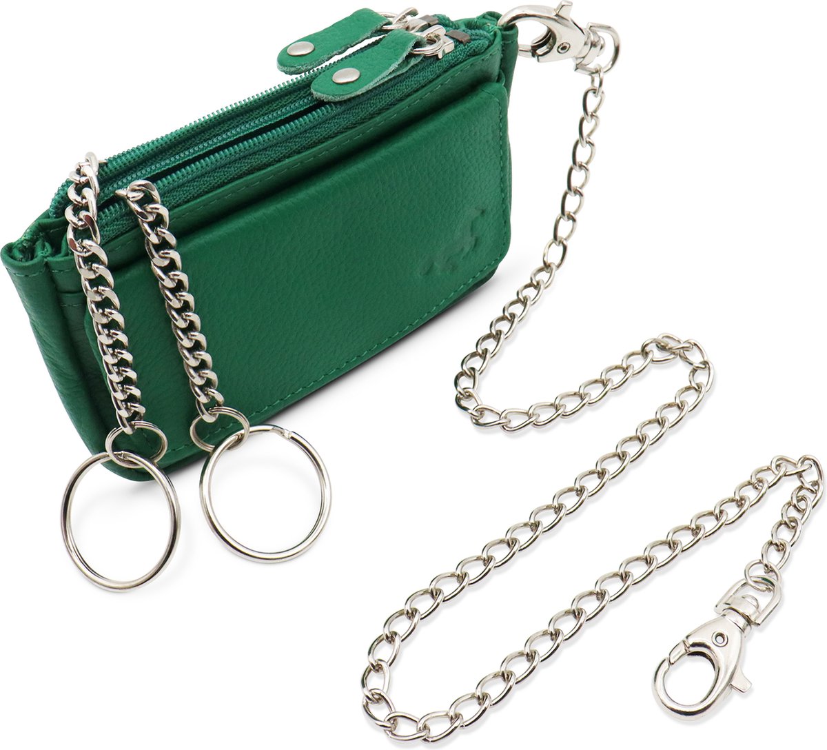Sleuteltasjes - Sleuteletui - Sleuteletui heren - Sleuteltasje - Sleuteletui dames - Sleuteletui met rits - sleuteltasje heren - Safekeepers Sleuteltasjes groen Ketting